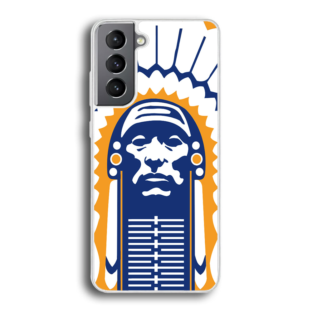 Chief Illiniwek Illinois Samsung Galaxy S21 Plus Case-Phone Case-Rubber White (2D Case)-Altracase