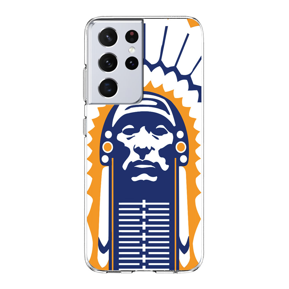 Chief Illiniwek Illinois Samsung Galaxy S21 Ultra Case-Phone Case-Clear Soft Case-Altracase