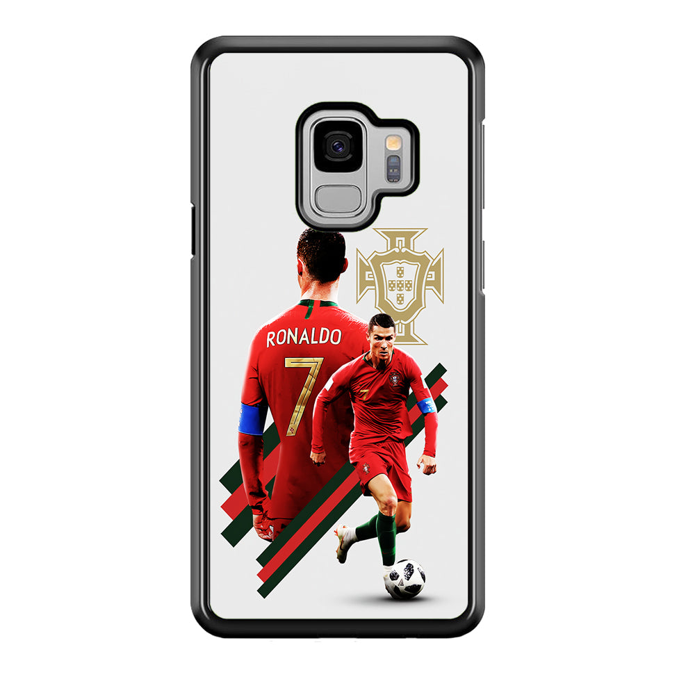 Cristiano Ronaldo Portugal Samsung Galaxy S9 Case-Phone Case-Rubber Black (2D Case)-Altracase