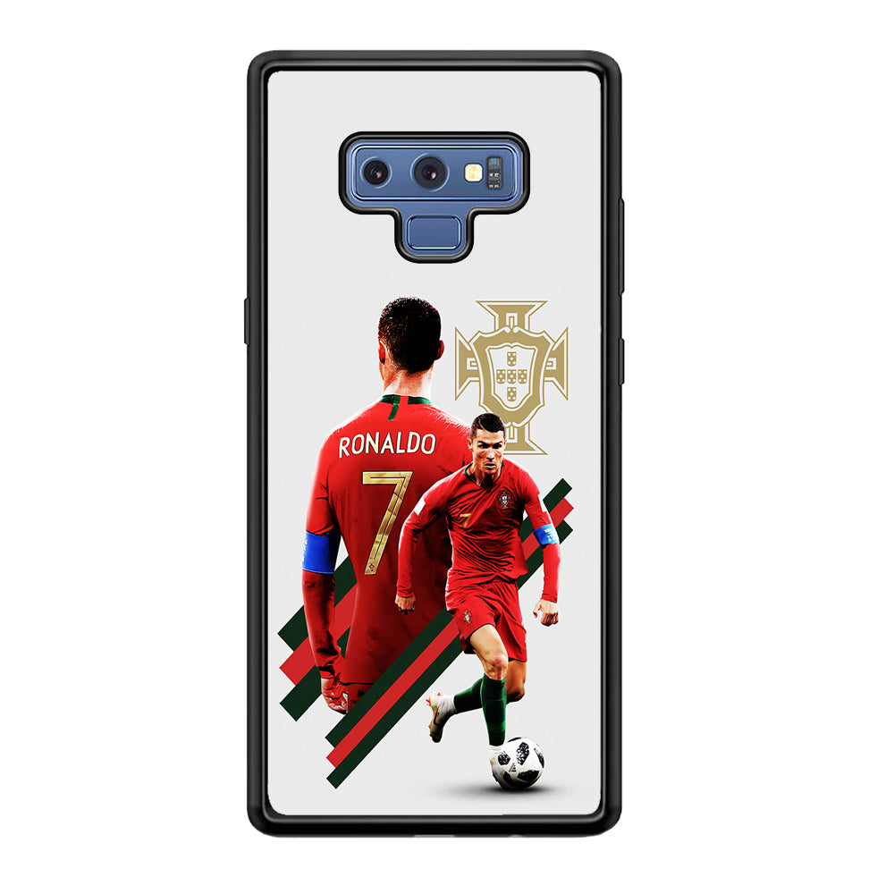Cristiano Ronaldo Portugal Samsung Galaxy Note 9 Case-Phone Case-Rubber Black (2D Case)-Altracase