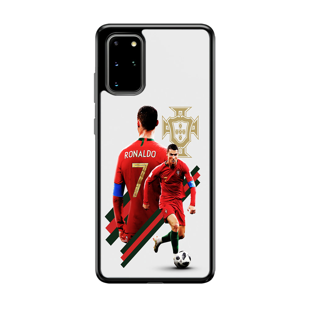 Cristiano Ronaldo Portugal Samsung Galaxy S20 Plus Case-Phone Case-Rubber Black (2D Case)-Altracase