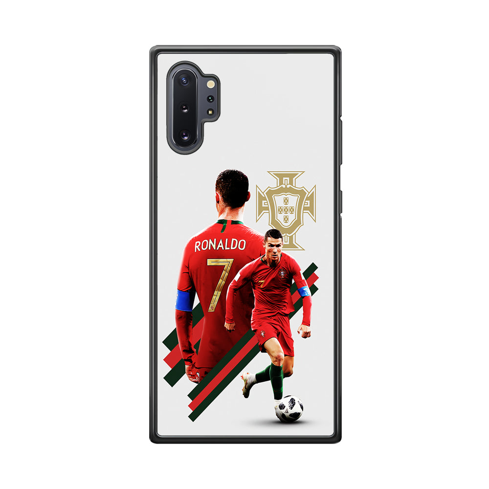 Cristiano Ronaldo Portugal Samsung Galaxy Note 10 Plus Case-Phone Case-Rubber Black (2D Case)-Altracase