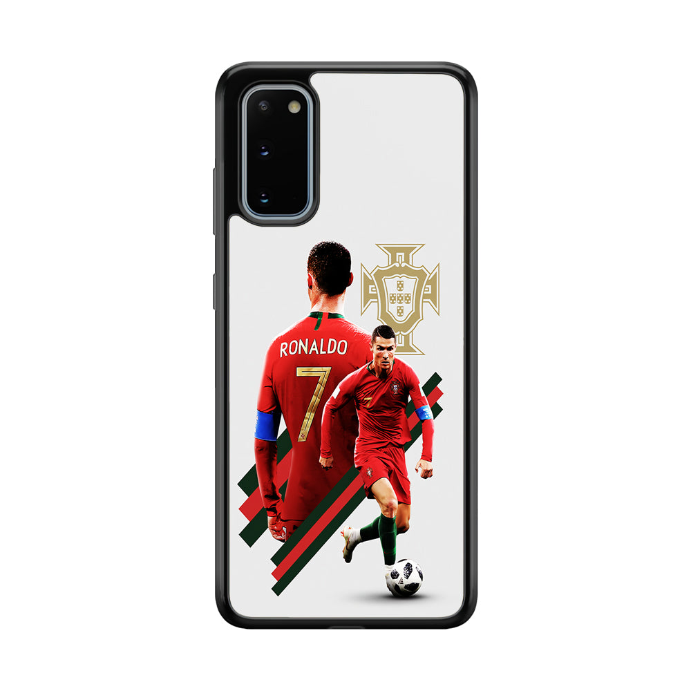 Cristiano Ronaldo Portugal Samsung Galaxy S20 Case-Phone Case-Rubber Black (2D Case)-Altracase