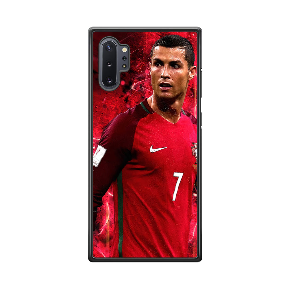 Cristiano Ronaldo Red Aesthetic Samsung Galaxy Note 10 Plus Case-Phone Case-Tempered Glass Case-Altracase