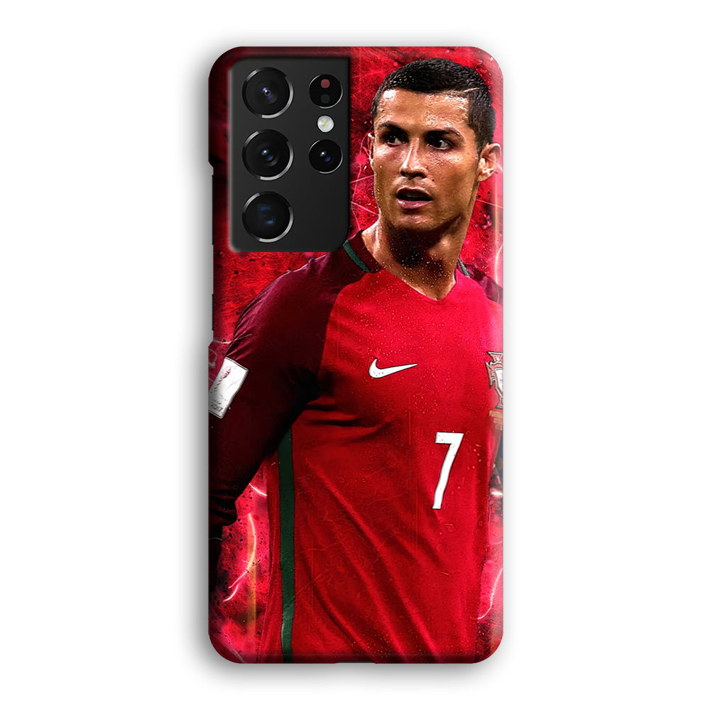 Cristiano Ronaldo Red Aesthetic Samsung Galaxy S21 Ultra Case-Phone Case-3D Case-Altracase