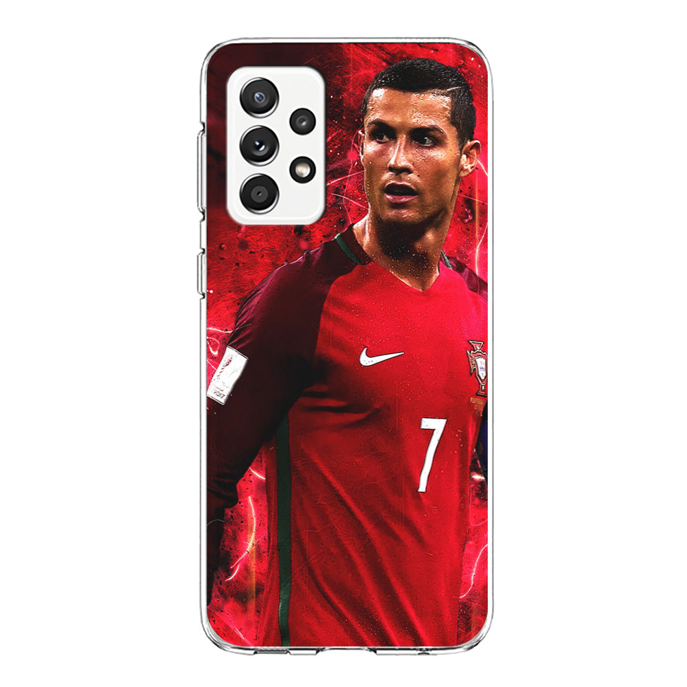 Cristiano Ronaldo Red Aesthetic Samsung Galaxy A52 Case-Phone Case-Clear Soft Case-Altracase