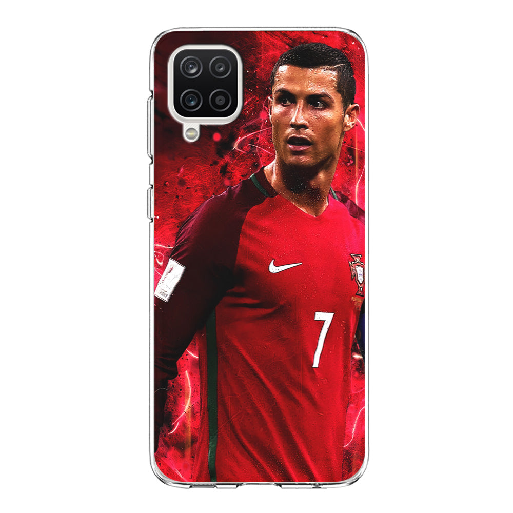 Cristiano Ronaldo Red Aesthetic Samsung Galaxy A12 Case-Phone Case-Clear Soft Case-Altracase