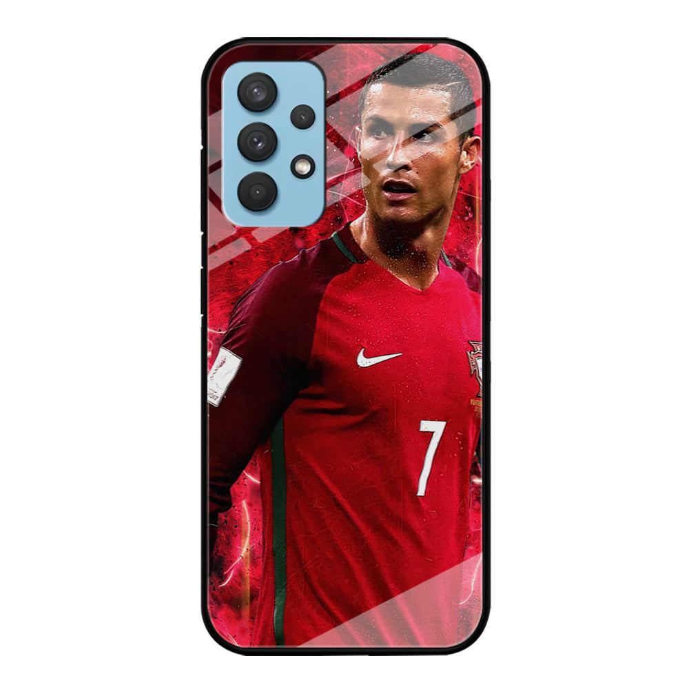 Cristiano Ronaldo Red Aesthetic Samsung Galaxy A32 Case-Phone Case-Tempered Glass Case-Altracase
