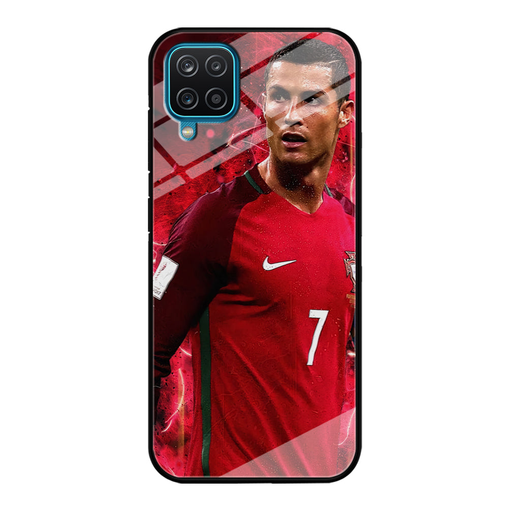 Cristiano Ronaldo Red Aesthetic Samsung Galaxy A12 Case-Phone Case-Tempered Glass Case-Altracase