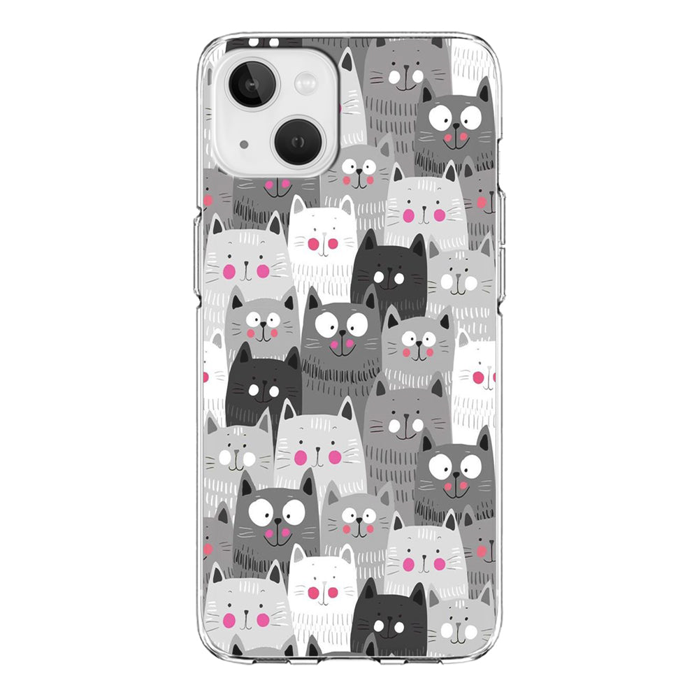 Cute Cat 001 iPhone 14 Case-Phone Case-Clear Soft Case-Altracase
