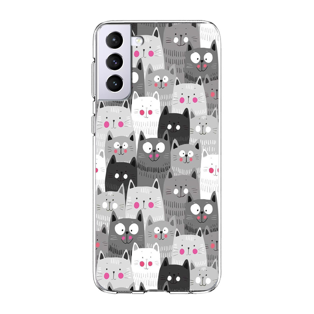 Cute Cat 001 Samsung Galaxy S21 Plus Case-Phone Case-Clear Soft Case-Altracase
