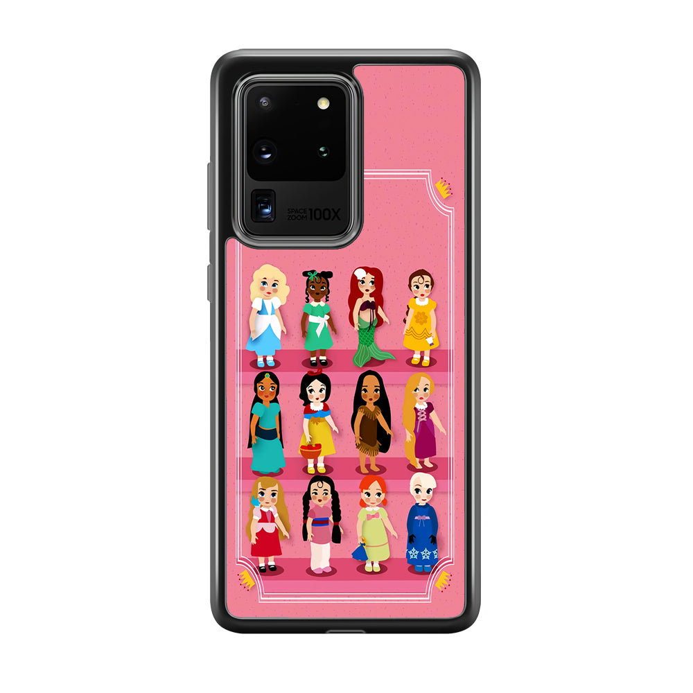 Cute Disney Princess Samsung Galaxy S20 Ultra Case-Phone Case-Rubber Black (2D Case)-Altracase