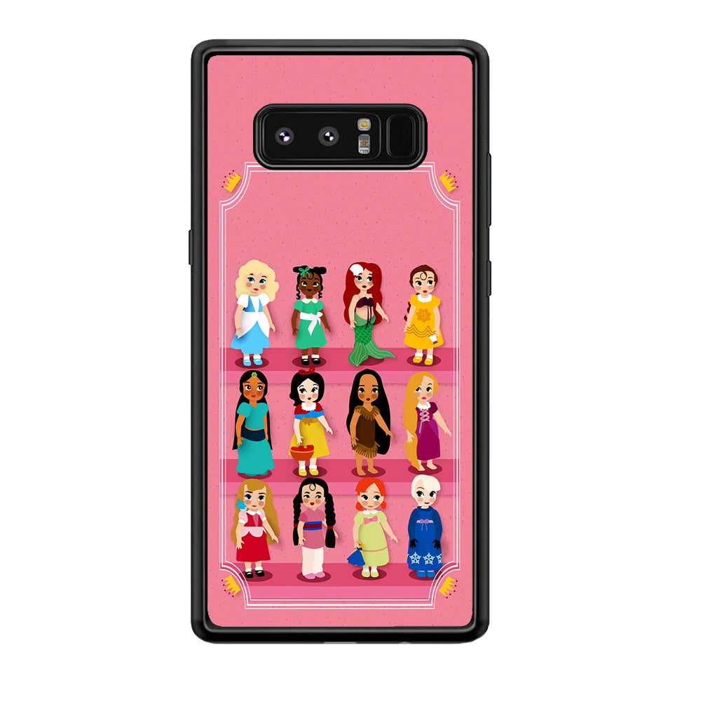 Cute Disney Princess Samsung Galaxy Note 8 Case-Phone Case-Rubber Black (2D Case)-Altracase