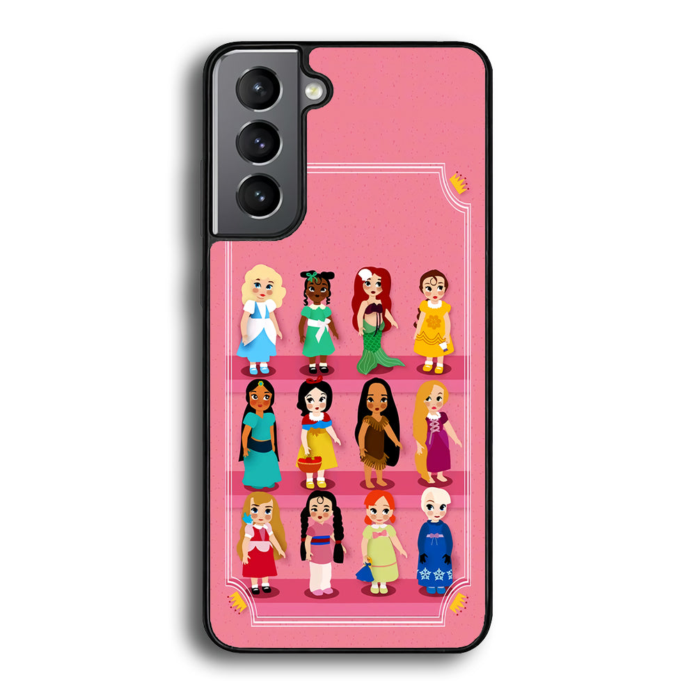 Cute Disney Princess Samsung Galaxy S21 Plus Case-Phone Case-Rubber Black (2D Case)-Altracase