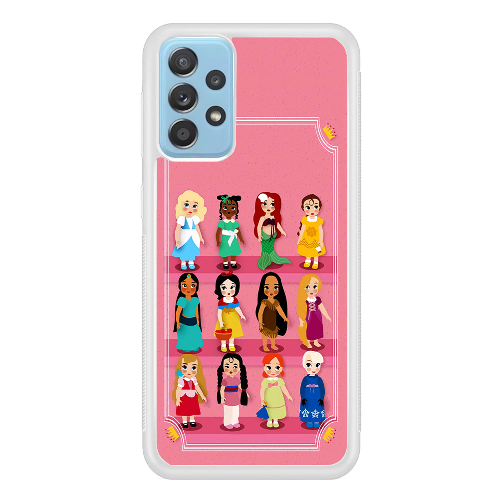 Cute Disney Princess Samsung Galaxy A52 Case-Phone Case-Rubber White (2D Case)-Altracase