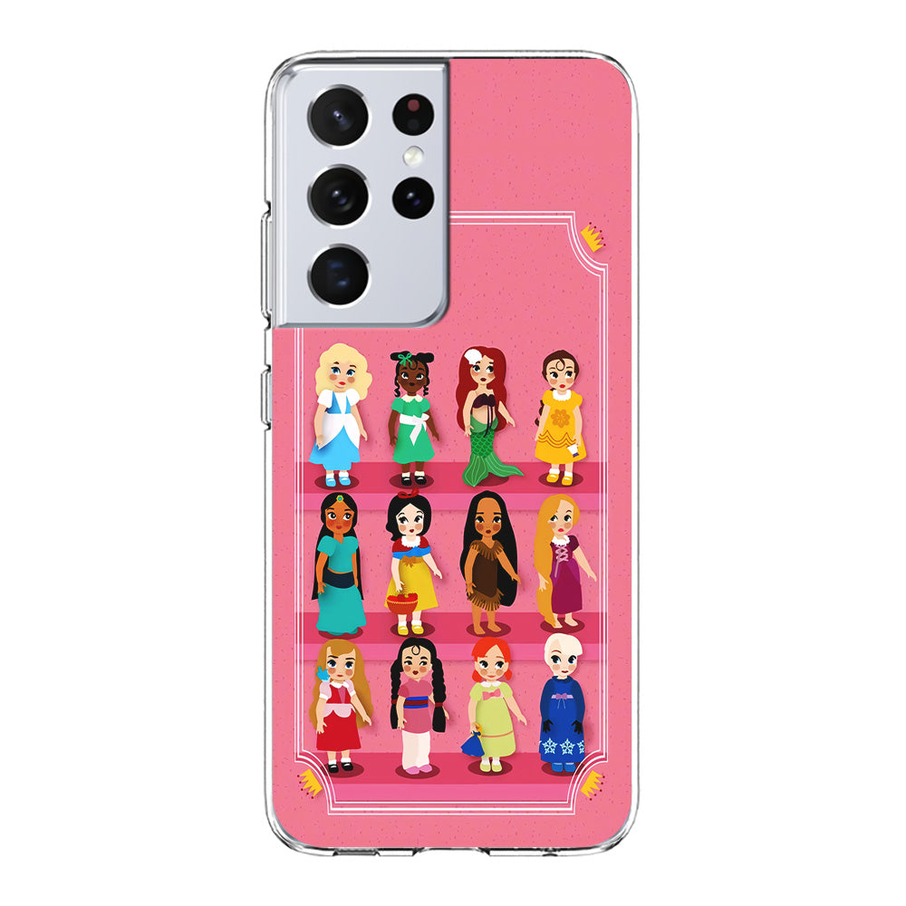 Cute Disney Princess Samsung Galaxy S21 Ultra Case-Phone Case-Clear Soft Case-Altracase