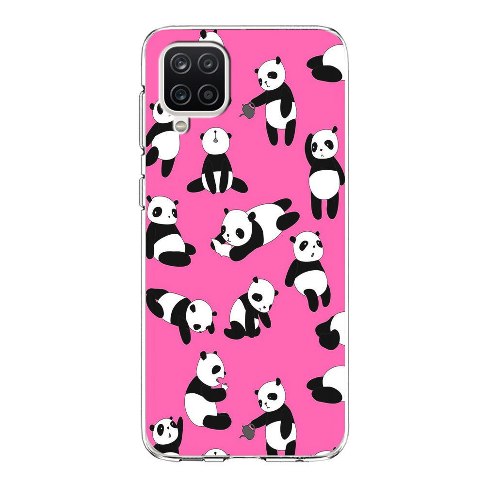 Cute Panda Samsung Galaxy A12 Case-Phone Case-Clear Soft Case-Altracase