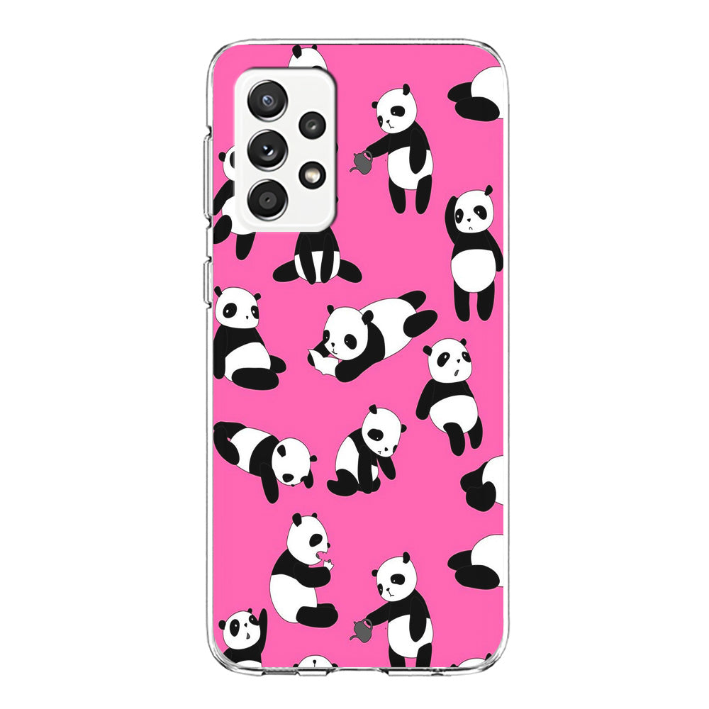 Cute Panda Samsung Galaxy A52 Case-Phone Case-Clear Soft Case-Altracase