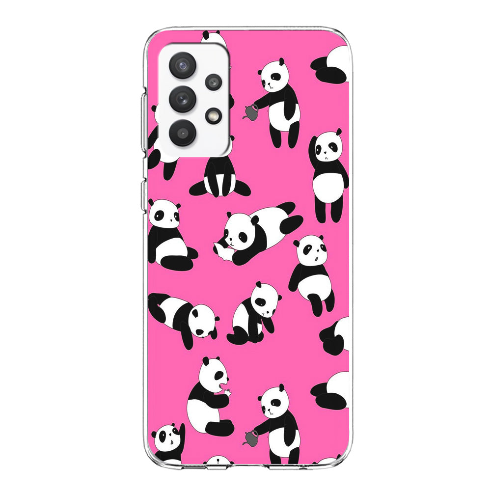 Cute Panda Samsung Galaxy A32 Case-Phone Case-Clear Soft Case-Altracase