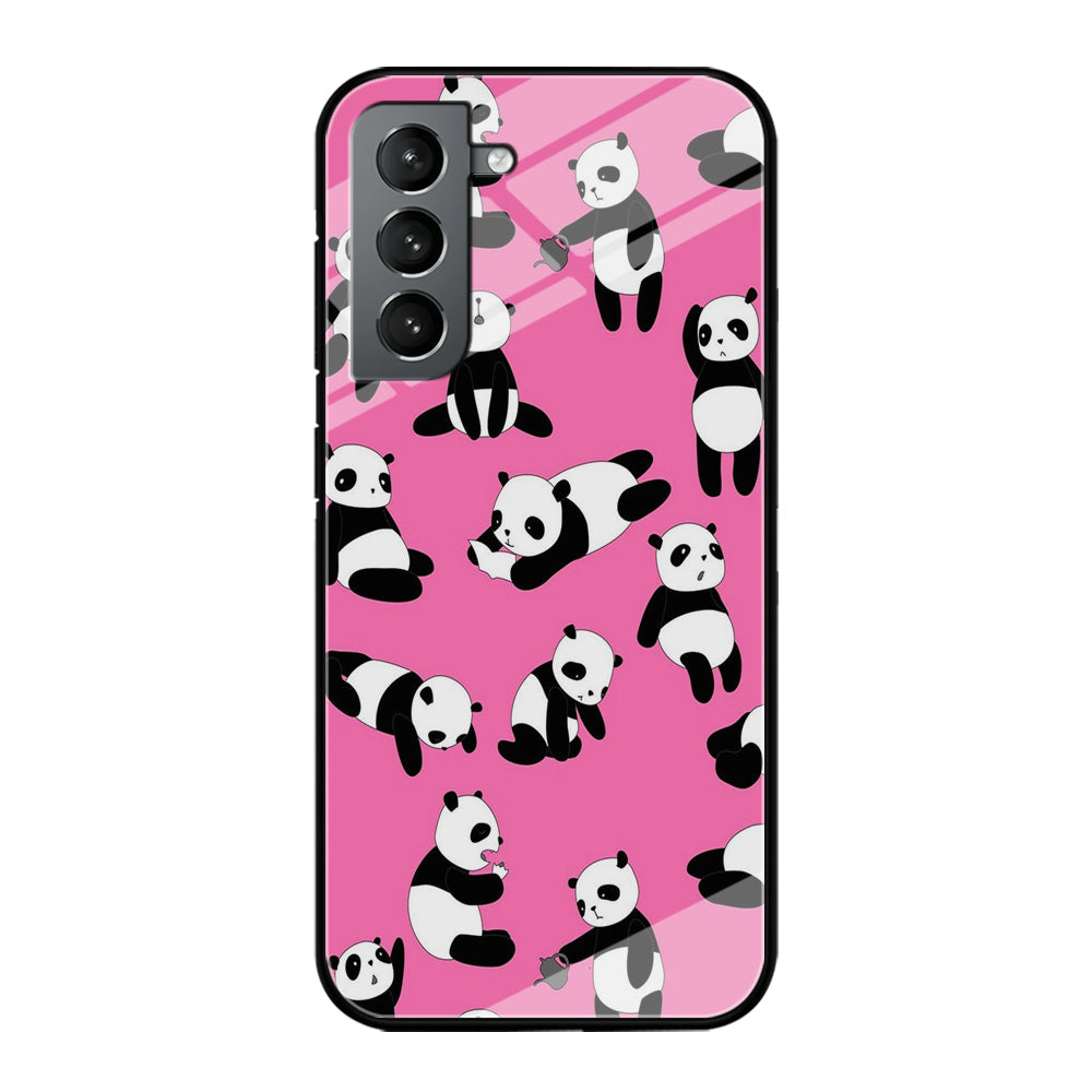 Cute Panda Samsung Galaxy S22 Plus Case-Phone Case-Tempered Glass Case-Altracase