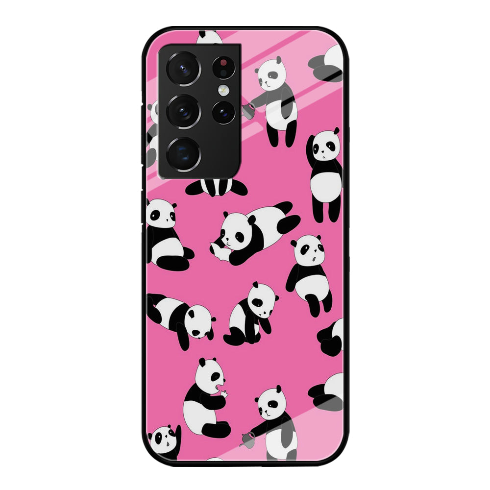 Cute Panda Samsung Galaxy S21 Ultra Case-Phone Case-Tempered Glass Case-Altracase