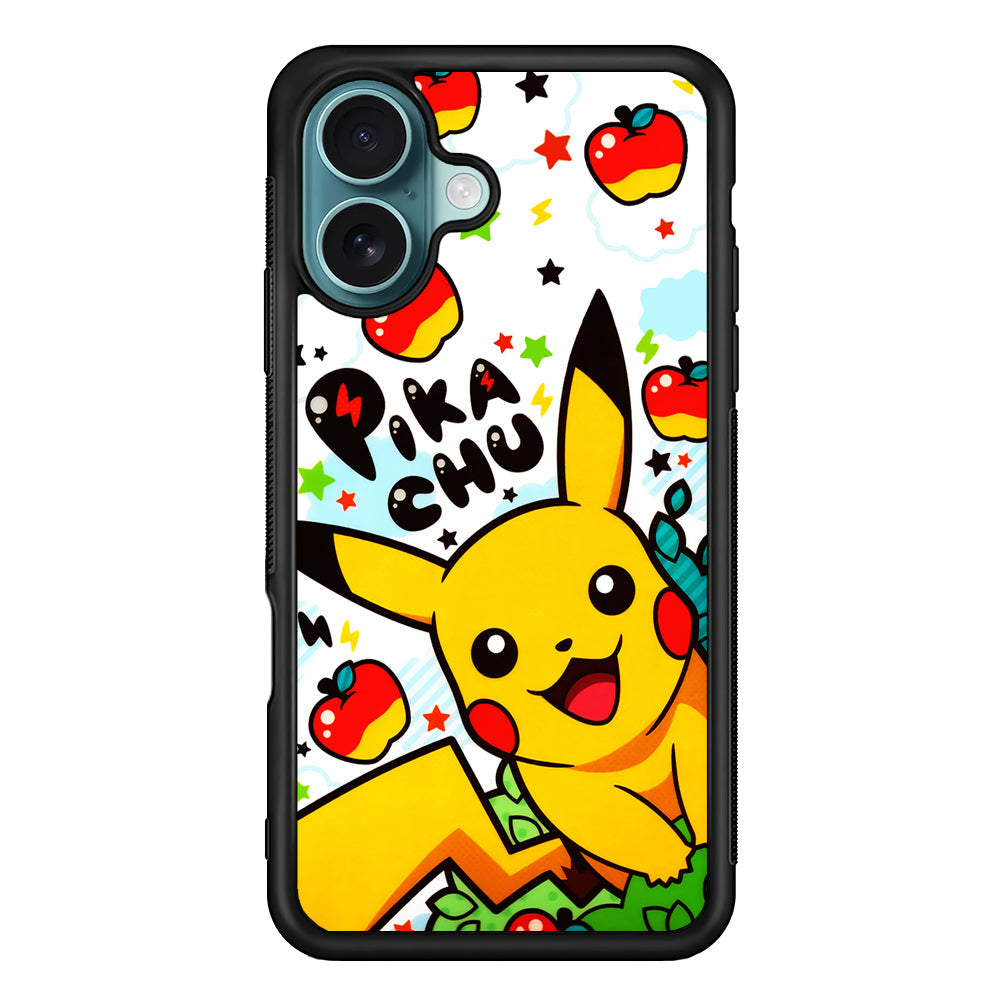 Cute Pikachu and Apple iPhone 16 Plus Case - Altracase