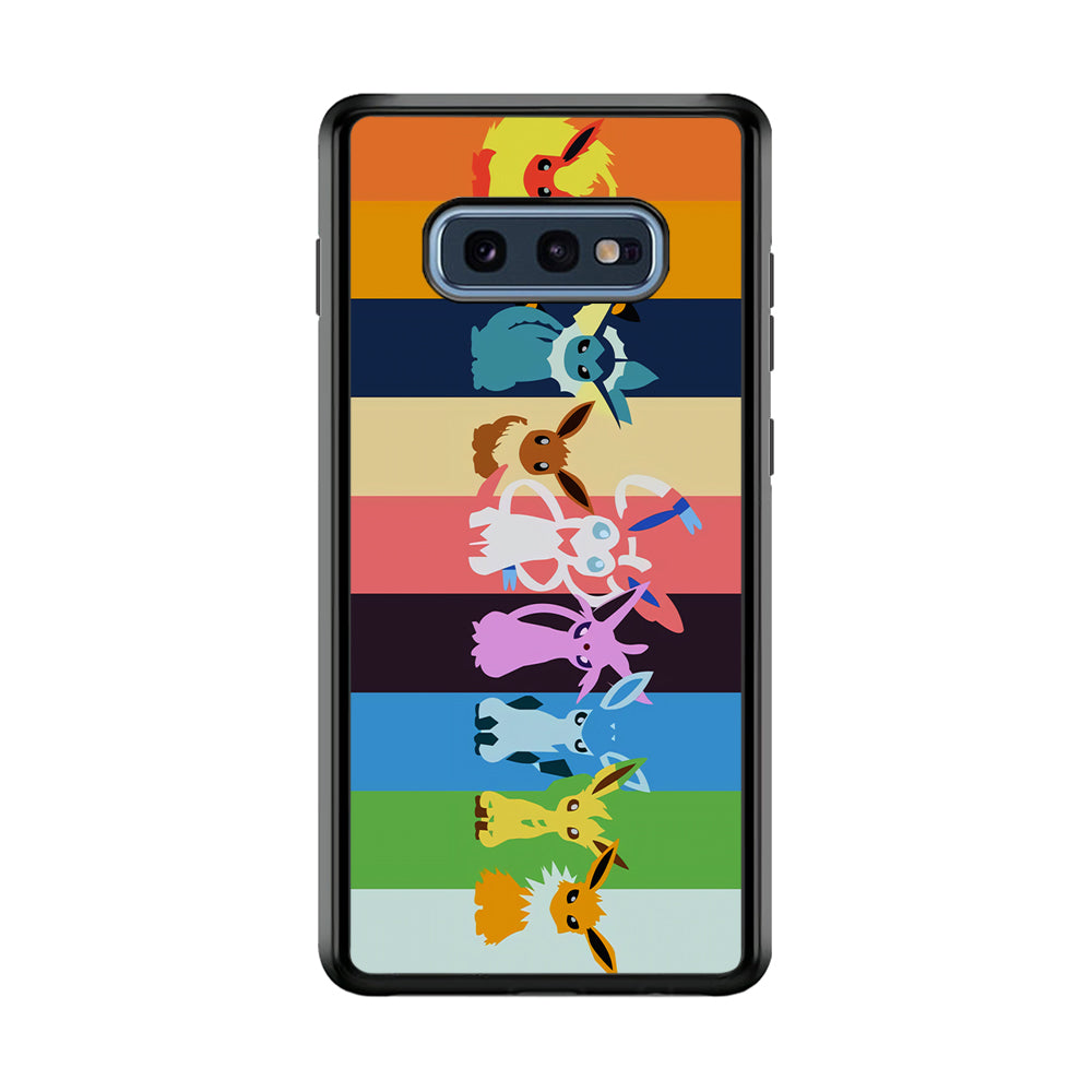 Cute Pokemon Evolutions Samsung Galaxy S10E Case-Phone Case-Rubber Black (2D Case)-Altracase