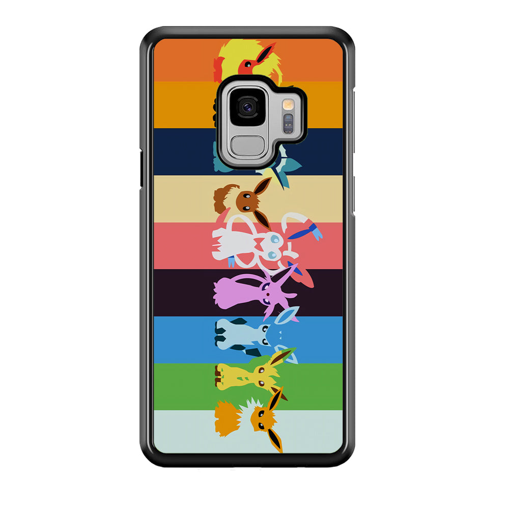 Cute Pokemon Evolutions Samsung Galaxy S9 Case-Phone Case-Rubber Black (2D Case)-Altracase