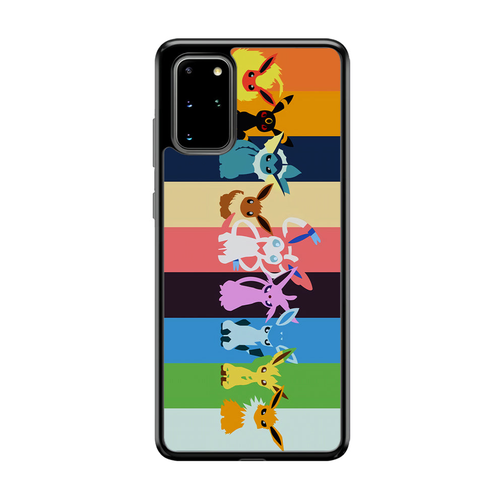 Cute Pokemon Evolutions Samsung Galaxy S20 Plus Case-Phone Case-Rubber Black (2D Case)-Altracase