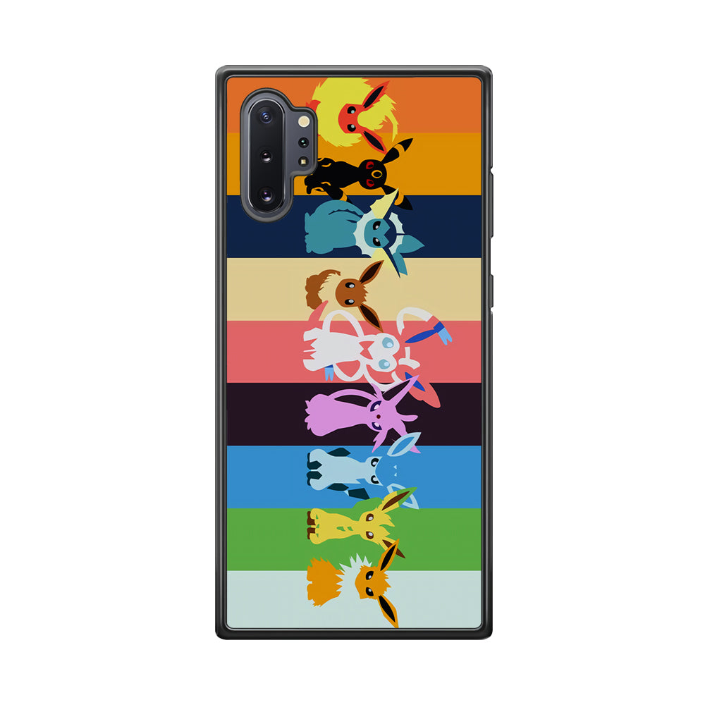 Cute Pokemon Evolutions Samsung Galaxy Note 10 Plus Case-Phone Case-Rubber Black (2D Case)-Altracase