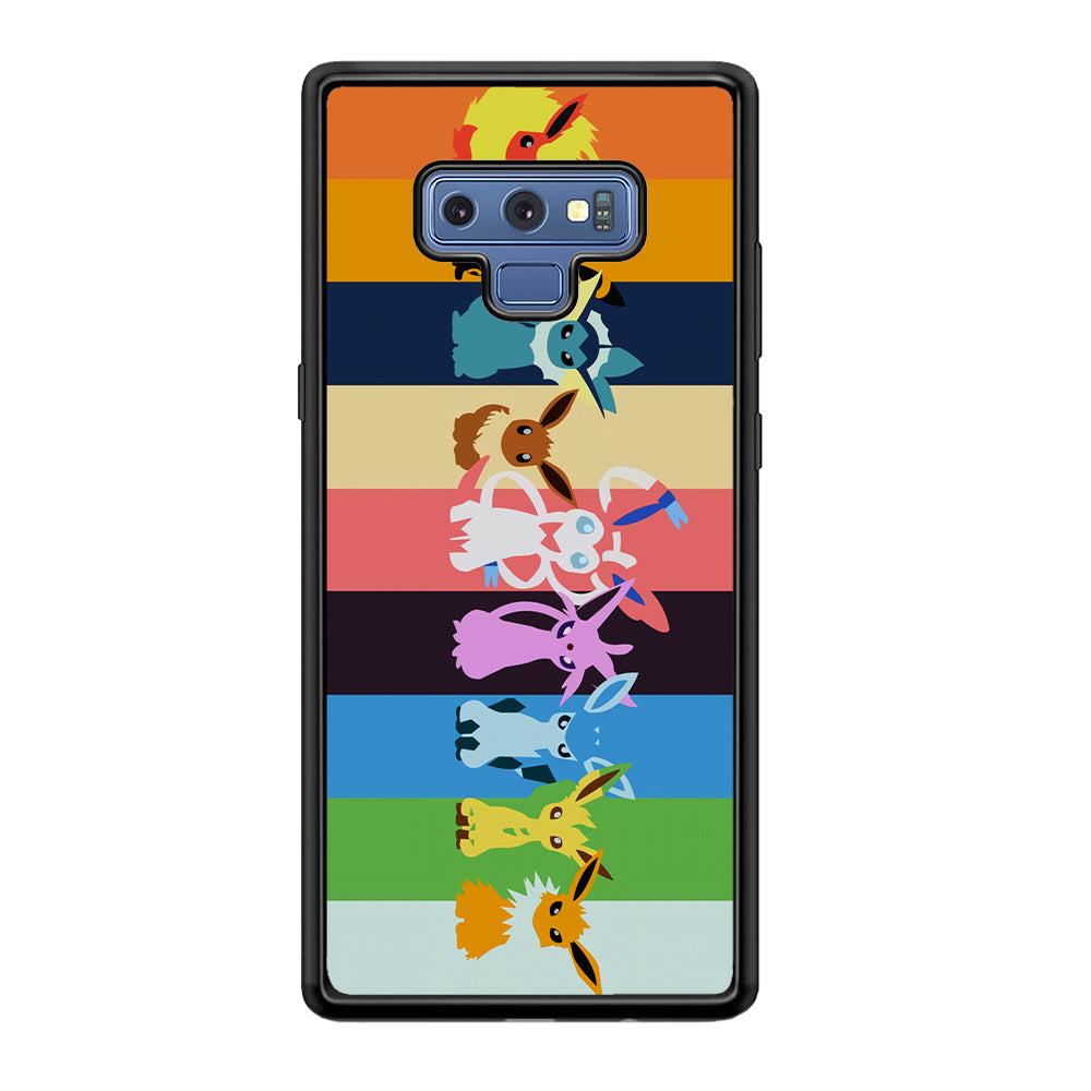 Cute Pokemon Evolutions Samsung Galaxy Note 9 Case-Phone Case-Rubber Black (2D Case)-Altracase
