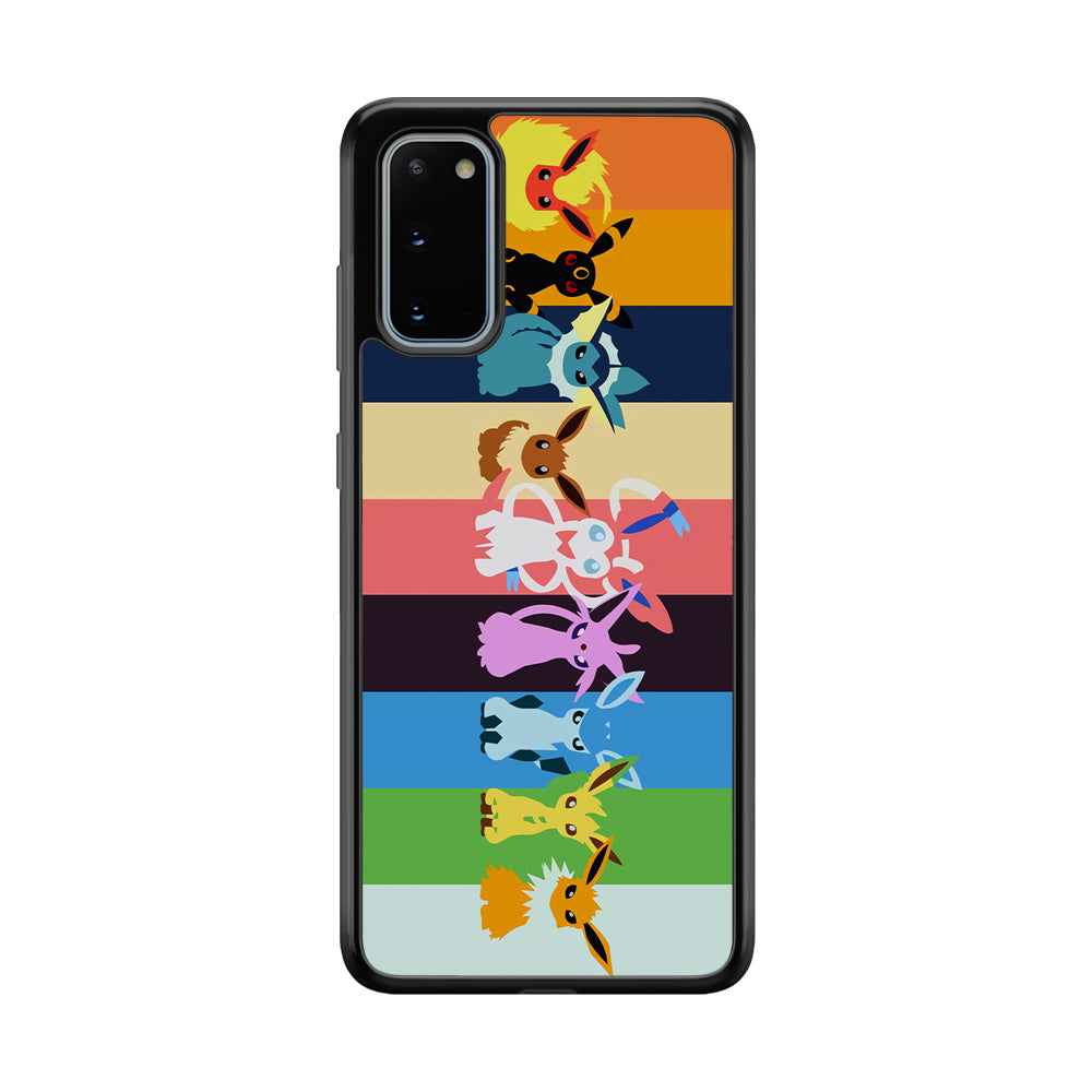 Cute Pokemon Evolutions Samsung Galaxy S20 Case-Phone Case-Rubber Black (2D Case)-Altracase