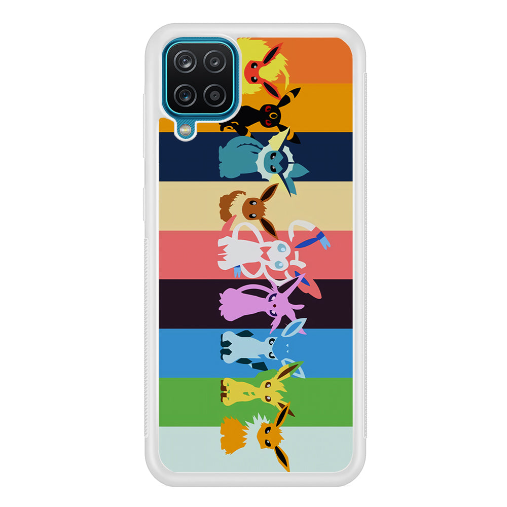 Cute Pokemon Evolutions Samsung Galaxy A12 Case-Phone Case-Rubber White (2D Case)-Altracase