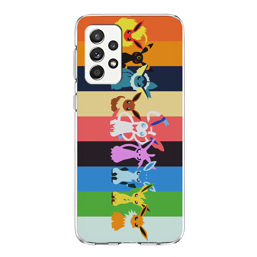 Cute Pokemon Evolutions Samsung Galaxy A72 Case-Phone Case-Clear Soft Case-Altracase