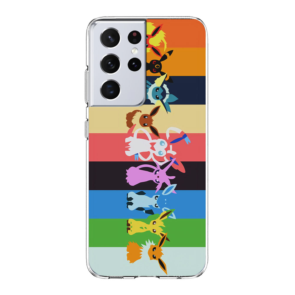 Cute Pokemon Evolutions Samsung Galaxy S23 Ultra Case-Phone Case-Clear Soft Case-Altracase