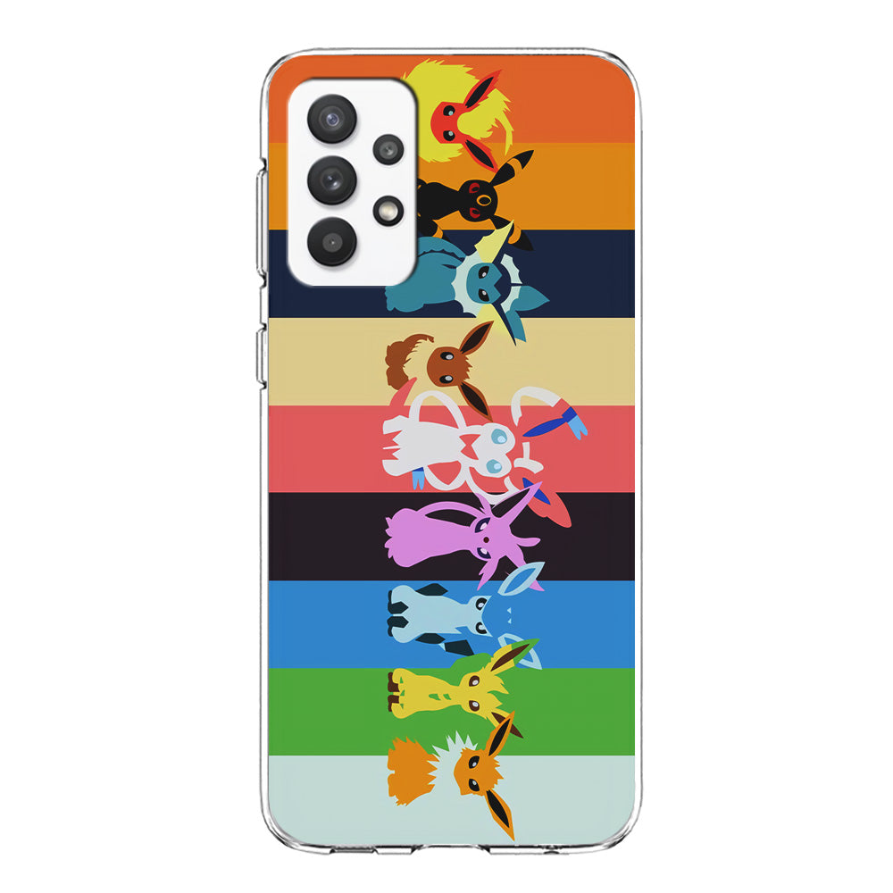 Cute Pokemon Evolutions Samsung Galaxy A32 Case-Phone Case-Clear Soft Case-Altracase