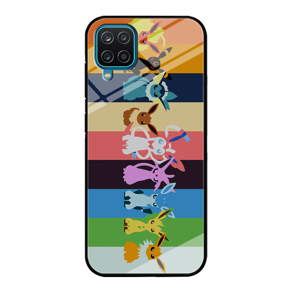 Cute Pokemon Evolutions Samsung Galaxy A12 Case-Phone Case-Tempered Glass Case-Altracase