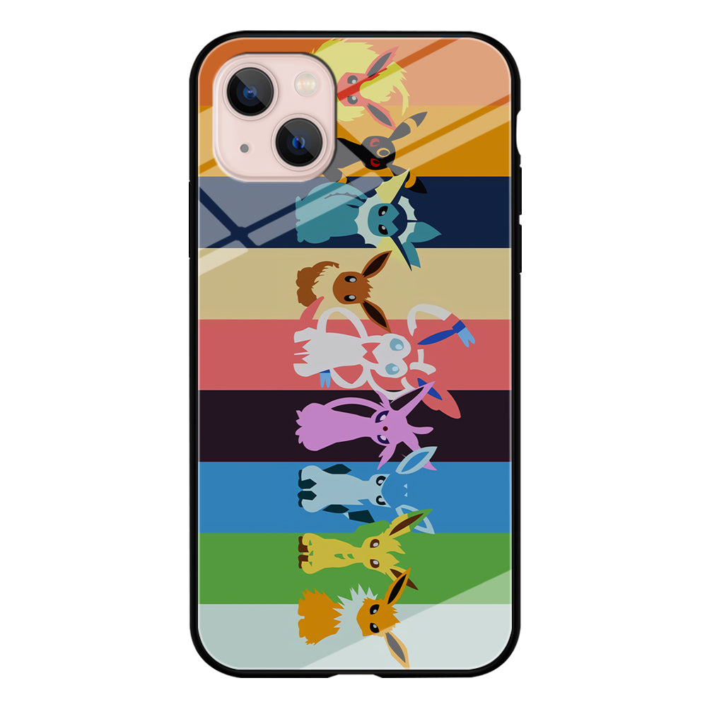 Cute Pokemon Evolutions iPhone 14 Plus Case-Phone Case-Tempered Glass Case-Altracase