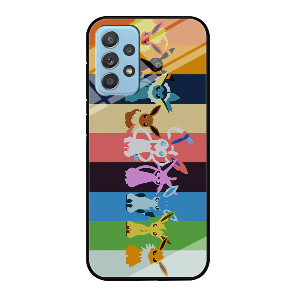 Cute Pokemon Evolutions Samsung Galaxy A52 Case-Phone Case-Tempered Glass Case-Altracase