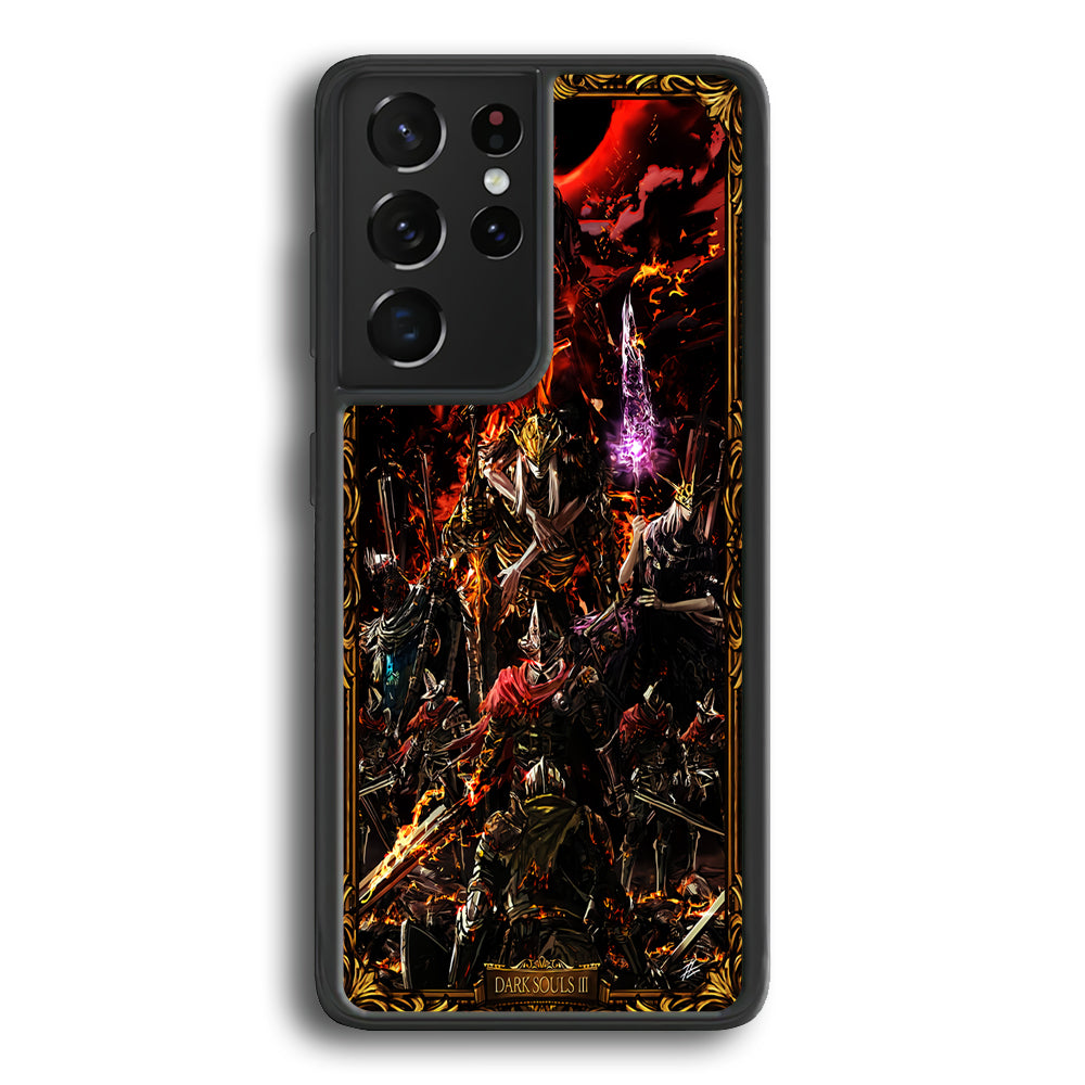 Dark Souls III Poster Samsung Galaxy S21 Ultra Case-Phone Case-Rubber Black (2D Case)-Altracase