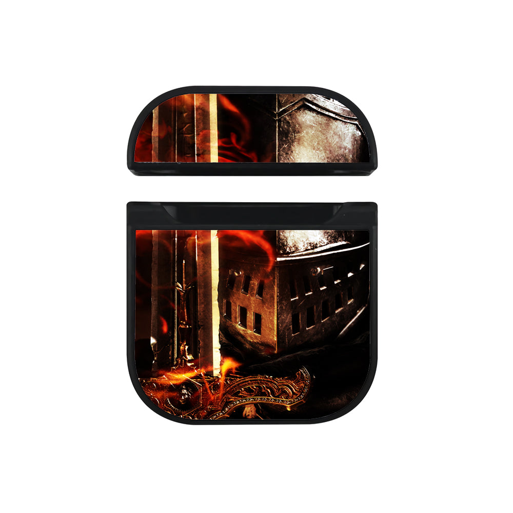 Dark Souls Knight Hard Plastic Case Cover For Apple Airpods-AirPod Case-Black-Altracase