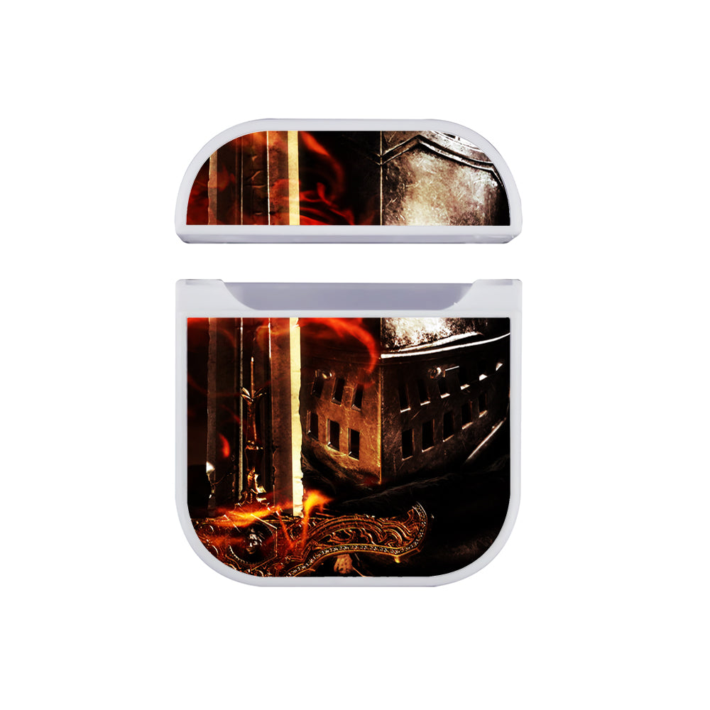 Dark Souls Knight Hard Plastic Case Cover For Apple Airpods-AirPod Case-White-Altracase