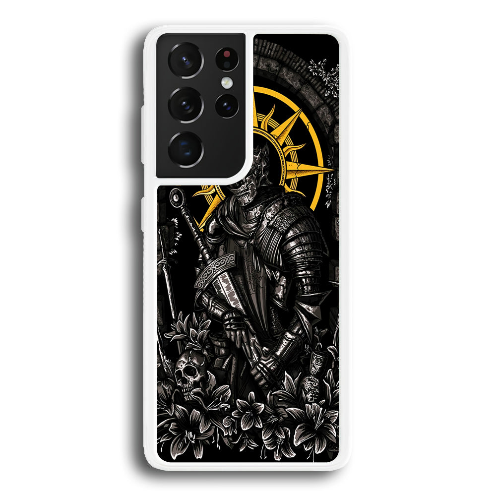 Dark Souls Soul Of Cinder Samsung Galaxy S21 Ultra Case-Phone Case-Rubber White (2D Case)-Altracase