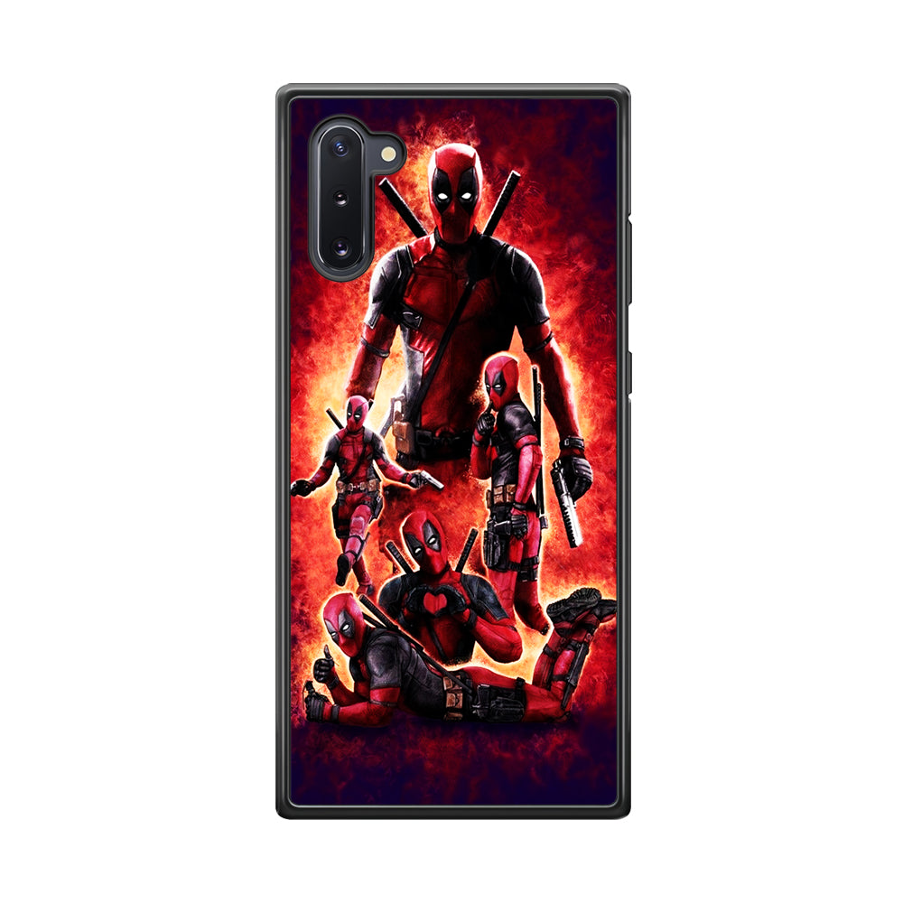 Deadpool On Fire Samsung Galaxy Note 10 Case-Phone Case-Tempered Glass Case-Altracase