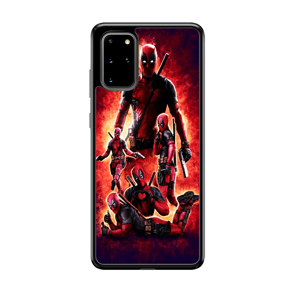 Deadpool On Fire Samsung Galaxy S20 Plus Case-Phone Case-Tempered Glass Case-Altracase
