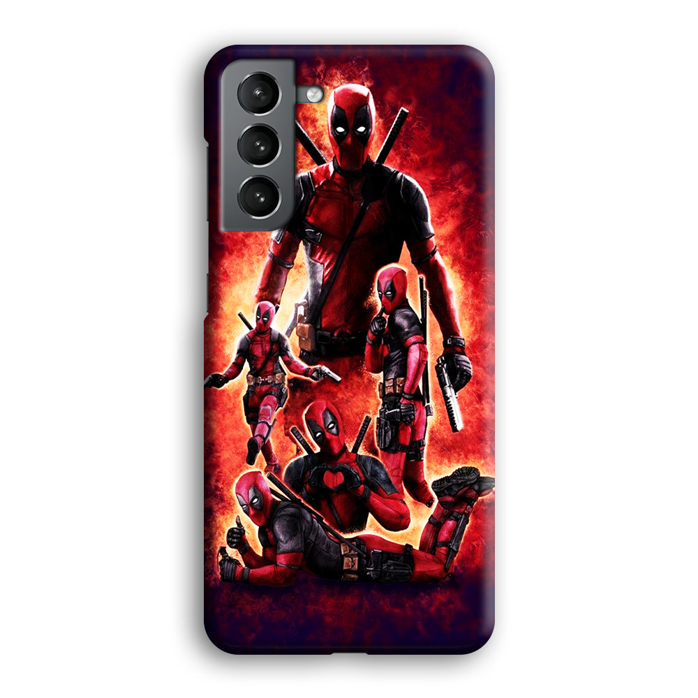 Deadpool On Fire Samsung Galaxy S21 Plus Case-Phone Case-3D Case-Altracase