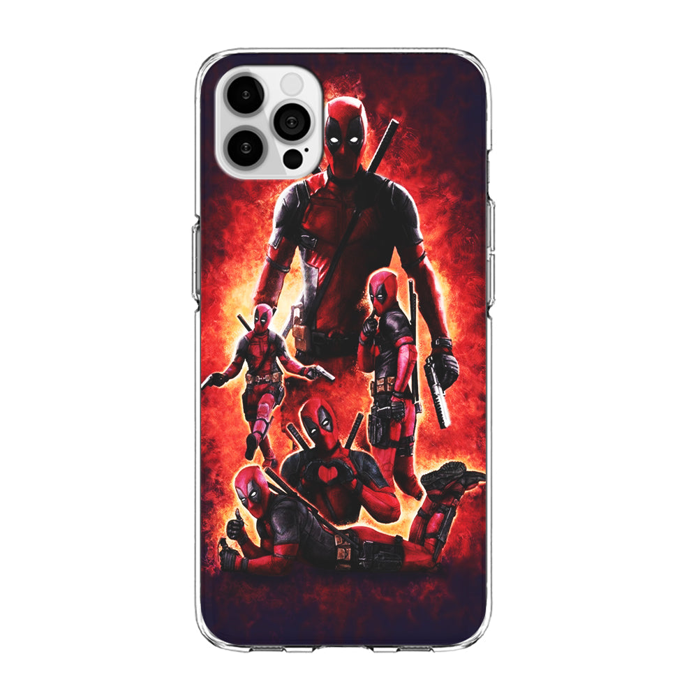 Deadpool On Fire iPhone 14 Pro Max Case-Phone Case-Clear Soft Case-Altracase