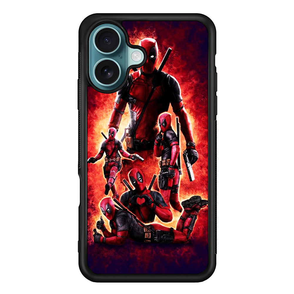 Deadpool On Fire iPhone 16 Plus Case - Altracase