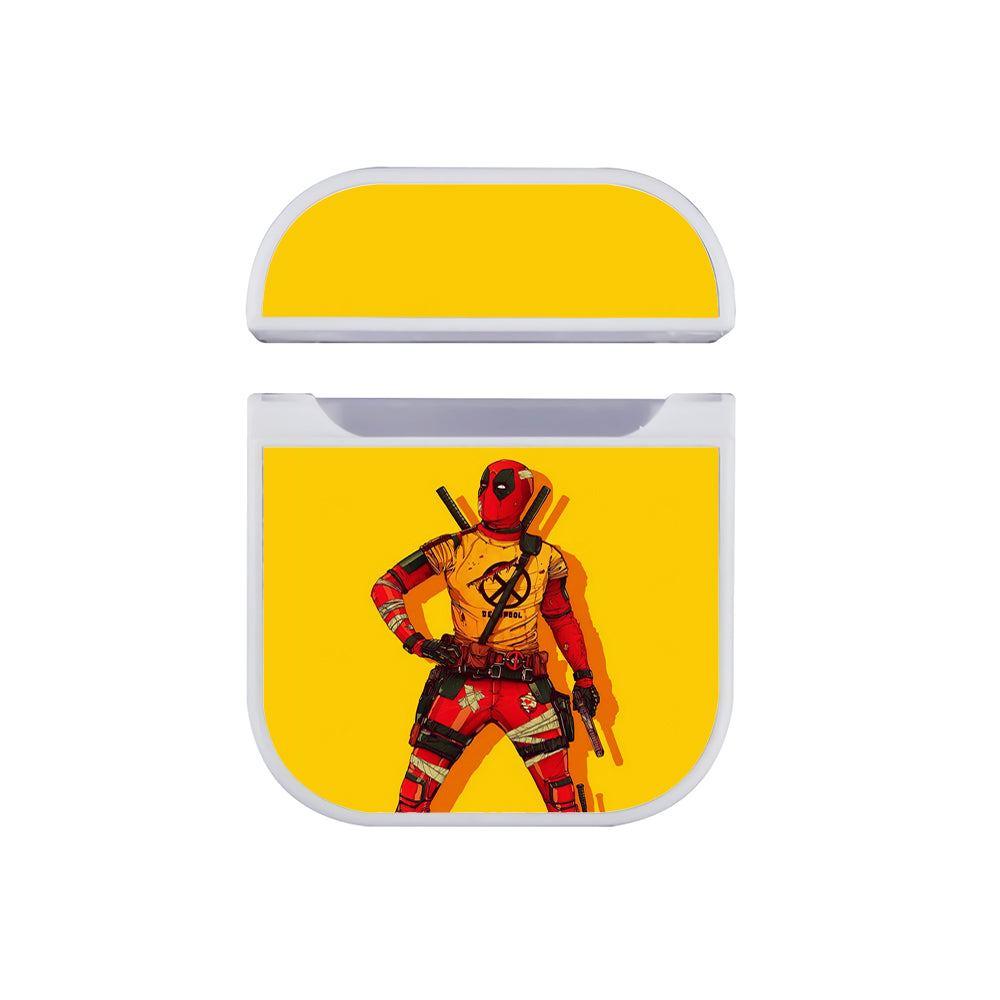 Deadpool Photo Session Hard Plastic Case Cover For Apple Airpods-AirPod Case-White-Altracase