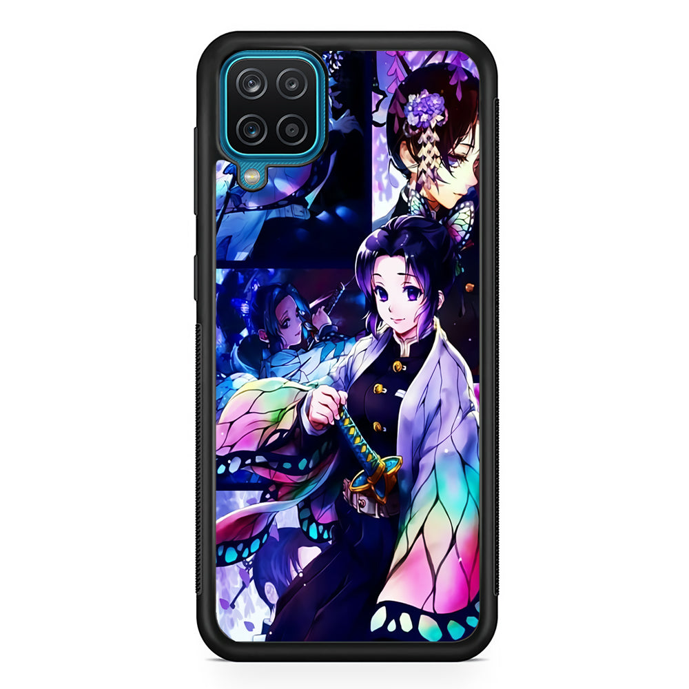 Demon Slayer Nezuko Aesthetic Samsung Galaxy A12 Case-Phone Case-Rubber Black (2D Case)-Altracase
